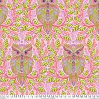 Owl Fabric, Hootie Patootie in Honey, Full Moon Forest ll by Tula Pink, Large Scale Print, By the Ha
