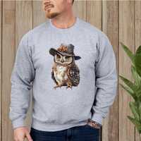 Owl Sweatshirt, Animal Sweatshirt, Owl Hoodie, Animal Hoodie, Wildlife Crewneck, Animal Lover Gift, 