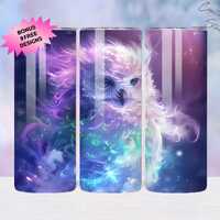 Fantasy Owl, Magical Creature 20 oz Skinny Tumbler Sublimation Design Digital Download PNG, Digital 