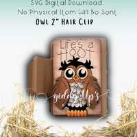 Owl Hair Clip SVG | Hoot Owl SVG File | Glowforge Owl Cut File | Digital Design Download | GiddyUpsS