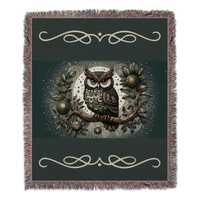 Whimsical Owl Blankets, Bohemian Bird Art, Moonlit Night Decor, Nature Inspired Throws, Cozy Gifts,