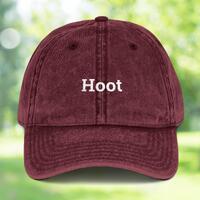 Hoot Hat | Embroidered Owl Lover Hat | Funny Birdwatching Gift | Bird Nerd Dad Hat | Backyard Birder