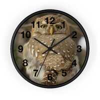 Wall Clock Charming Owl Wall - Nature Decor for Wildlife Lovers, Home Office, Kids Room, Gift Idea f