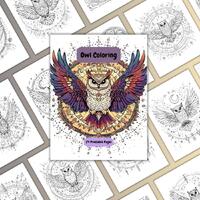 Owl Mandala Coloring Pages: Boho Designs for Adults & Teens (PDF Download)