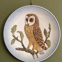 Vintage Goebel Owl Plate Wall Hanging Art West Germany Lover Antiques and Vintage
