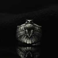 Silver Owl Ring, Birthday Gift Nature Inspired Animal Ring, Men's Silver Ring, Spiritual Jewelry
