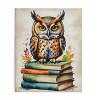 Unlock Ancient Wisdom: Piece Together This Majestic Owl Perched Atop Knowledge, a Cool and Captivati