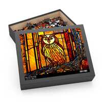 Mystical Owl Puzzle Enchanted Forest Owl Under Moonlight 120/252/500-Piece Jigsaw