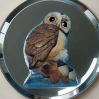 Vintage 1971 Owl by Andrea Sadek 4" Porcelain Collectible Bird Decor #6350