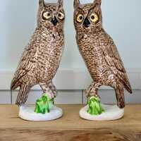 Vintage pair of Ceramic Owl Figurines