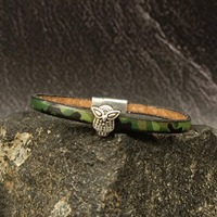 Owl Bracelet, Minimal Multicolor Unisex Printed Leather Bracelet Boyfriend Gift Customized On Your W