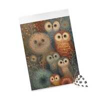 Owl Friends Puzzle - Whimsical Nature Art, Family Fun Night, Gifts for Kids, Cozy Home Décor,