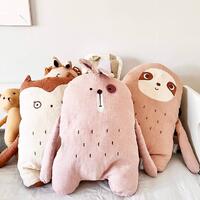 Personalized Animal Cuddle Cushion: Owl, Penguin, Rabbit, Sloth - Custom Name Kids Gift