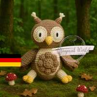 Crochet Pattern Forest Owl Amigurumi – Nilo the Owl Plush Toy PDF Tutorial