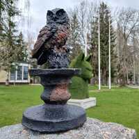 Antique sculpture Owl, Old owl, Owl sculpture, old sculpture, rusty sculpture