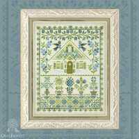 Blueberry House by Owl Forest Embroidery 2025. Printed counted cross stitch pattern, Set of Hand-Dye