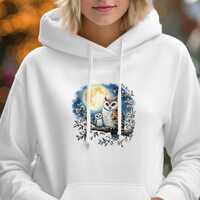 Mother Owl and Baby Digital PNG Mothers Day Gift Cute Owl T Shirt Design Flower Moon Art Print DTG P