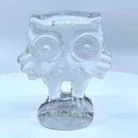 Vintage Kosta Boda Glass Owl Figurine Zoo Series by Bertil Vallien, Collectible Swedish Art Glass, M