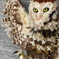 Barn Owl Textile Sculpture