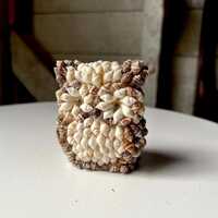 Owl sea shells tiny conch shells owl figurine