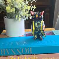 Hand Painted Alebrije Owl, signed Cruz Sosa