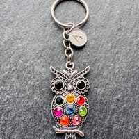 Owl Gift Keyring / Owl Present / Personalised Owl Gift / Bird Gift / Owl Necklace / Owl Gift For Her
