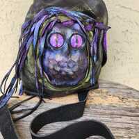 Owl pouch cell bag leather