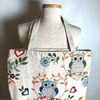Owl Canvas Tote Bag, Boho Purse Hippie Bag Vegan Purse, Vegan Tote Bag, Canvas Shopping Tote  Book B