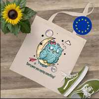 ADHD Owl Canvas Tote Bag – Cute, Eco-Friendly & Durable Reusable Bag-Cadeau TDAH