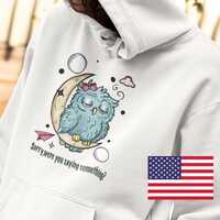 ADHD Owl Hoodie, Sorry Were You Saying Something, Unisex Sweatshirt, Gift for ADHD Awareness, Funny 