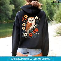 Owl Sweatshirt, Gift For Owl Lover, Cute Barn Owl Shirt Men, Nocturnal Bird, Forest Animal Hoodie, O