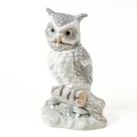 Ceramic Owl Figurine, Vintage Japanese Porcelain Ornament