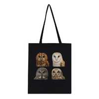 Eco-Friendly Owl Tote Bag - Great Grey, Tawny Barn & Short Eared Design - Perfect Gift!
