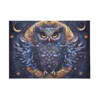Moonlit Guardian: Intricate Blue Owl Puzzle for Mindful Moments & Magical Decor (252, 500, 1000 
