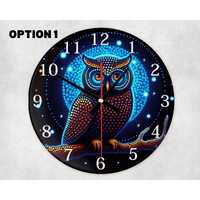 Owl Round Glass Wall Clock, Wildlife Home Decor, Nature Lover Gift, Animal Themed Clock, Housewarmin