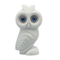 Greek Alabaster Owl Of Athena Small Handmade Mythology Figurine 8cm