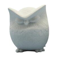 Greek Owl Sculpture Alabaster Athena Symbol Miniature Figurine 6.50cm