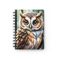 Colorful Owl Spiral Bound Journal - Perfect for Nature Lovers, Wildlife Journaling, Gift for Artists