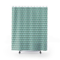 Snowy Owl Teal Shower Curtain - Bird Bathroom Decor, Nature Lover Gift, Wildlife Home Accessory, Ani