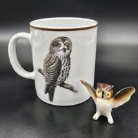 NICE VTG National Wildlife Federation Owl Mug #2, BIG Owl Mug, Vintage Owl Mug