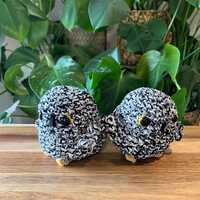 Baby Snow Owl Plushie- Crochet Bird Stuffed Animal