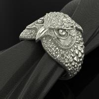 Sterling Silver Owl Ring – Detailed Bird of Prey Jewelry, Men Animal Ring, Nature Inspired Sta