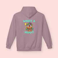 Colorful Owl Hoodie, Fun Fleece for Kids, Birthday Gift, Cute Animal Apparel, Unique Hoodie for Cele