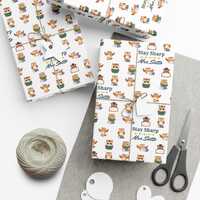 Personalized Stay Sharp Owl Wrapping Paper, Owl Wrapping Paper, Teacher Wrapping Paper, Owl Lover, T