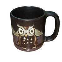 Vintage Mara Pottery Stoneware Owl Mug Made in Mexico