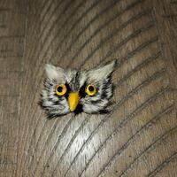 Vintage owl face. Great condition, maker unknown. 1970s.