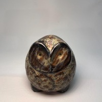 MCM Vintage 1960s Brown Ceramic Owl Figurine, Knick Knack