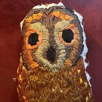 Stuffed Toy Owl - Embroidered by Hand