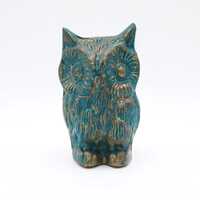 Solid Brass Owl Paperweight Sculpture, Vintage Collectible Owl Figurine, Mentor Gift