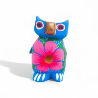 2.33" Owl Figures,Alebrije Owl,Colorful Owl,Mini Owl,Wooden Alebrije,Wood Owl,Handmade Owl,Wood